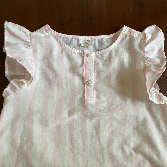 Crewcuts Striped Girls Baby Doll Frill Pajamas Summer Size M 8-9 - Picture 11 of 11